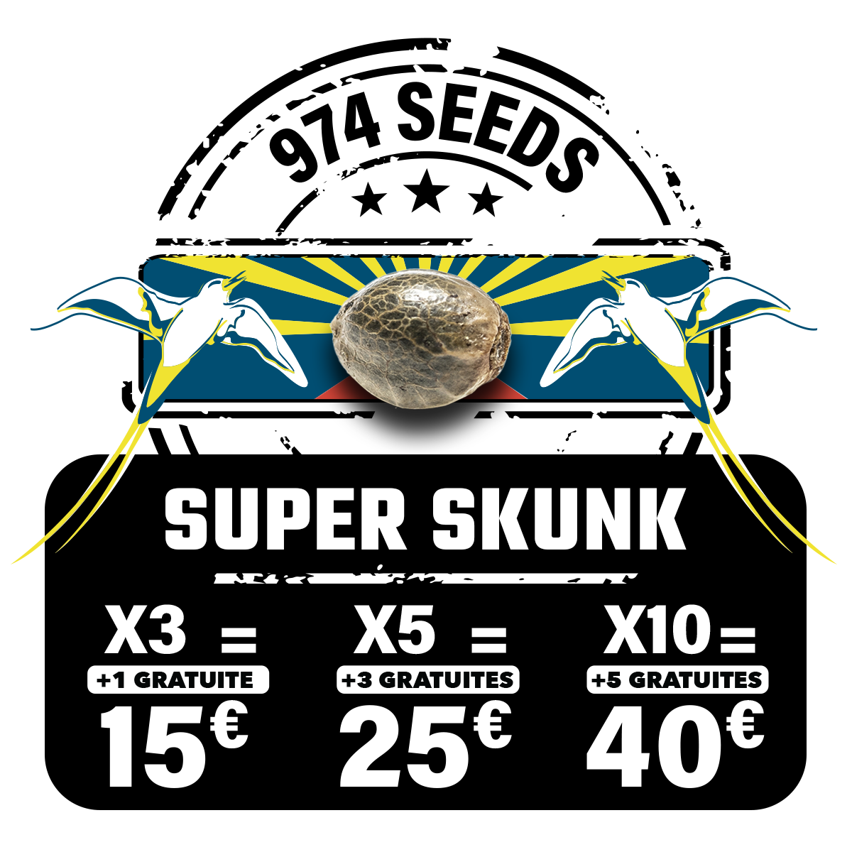 super skunk graines de collection réunion 974