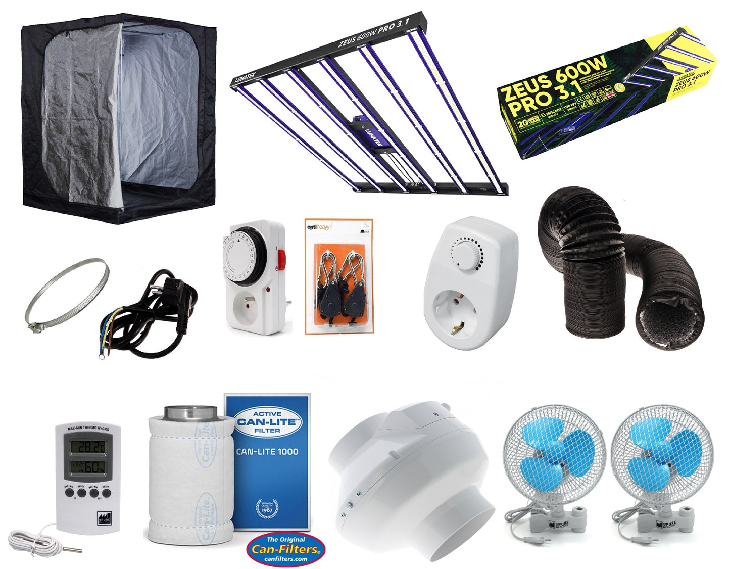 Box complet LED 600w (150x150x200cm)