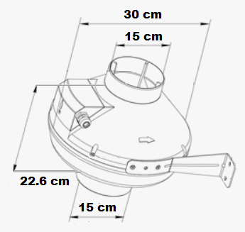 Extracteur d'air VK 150mm — 460 m³/h avec variateur