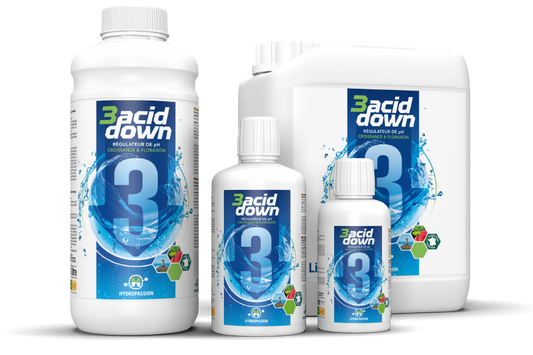 3 acid down (ph -)