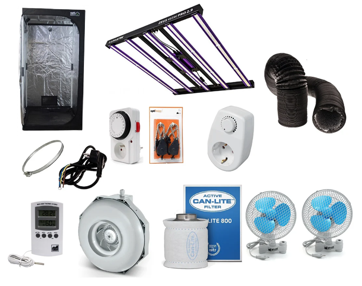 Box de culture indoor complet LED 465w (120x120x200cm)