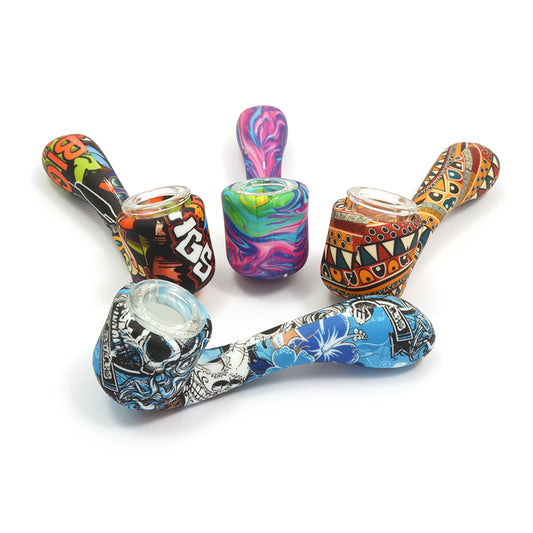 Pipe en silicone + douille en verre