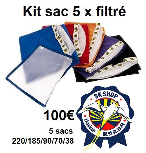 Kit sac à tamis pour extraction